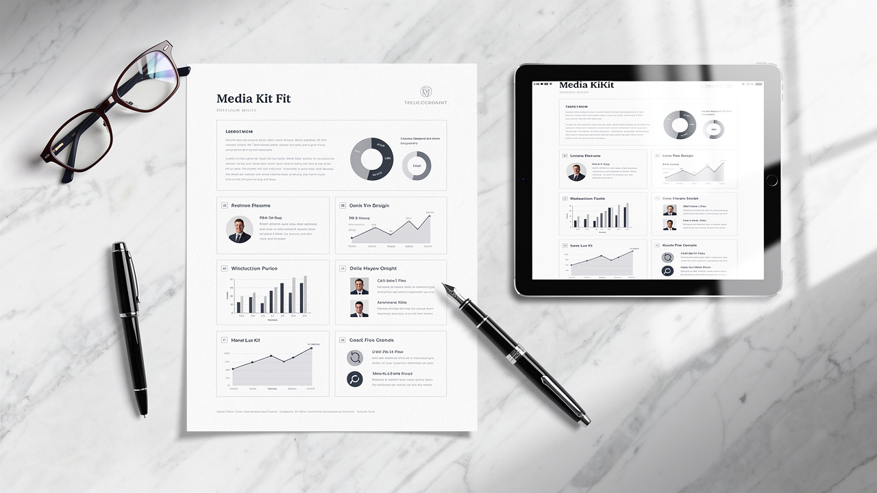 Professional media kit for YouTube creator sponsorships