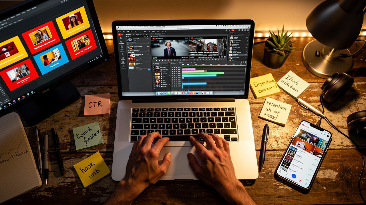 Workspace showing YouTube video optimization in progress