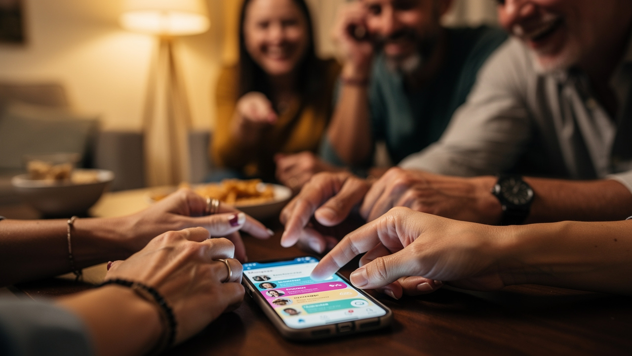 Social interaction and community building through shared content